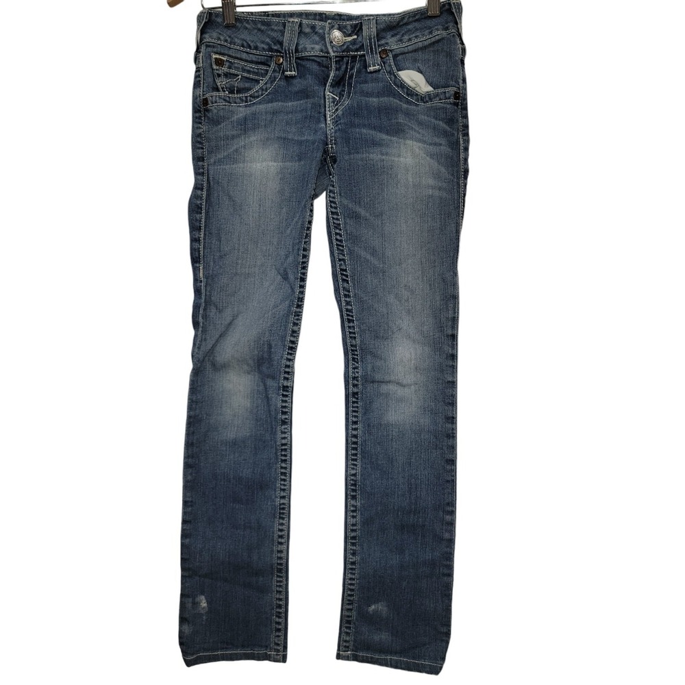 True‎ Religion Womens Size 27 Skinny Blue Jeans Style WAK2076A98